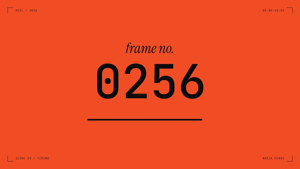 Dot Field Showreel: Viewfinder HUD, one-second colour cuts, kinetic type and a dot field that ripples on cue.
